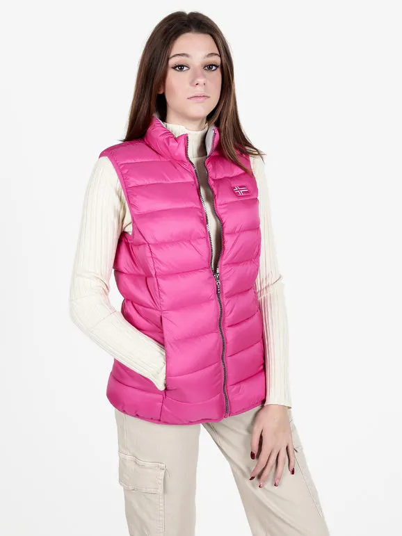 Norway Chaleco acolchado sin mangas con cremallera para mujer
