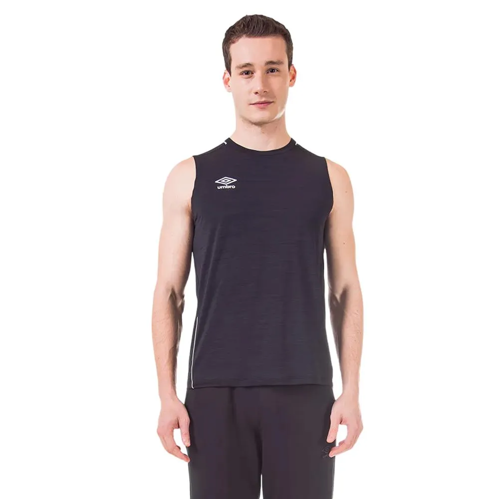 Umbro Remeras Masculino Futbol Tank_Top_Blend Negro_Mescla/Blanco